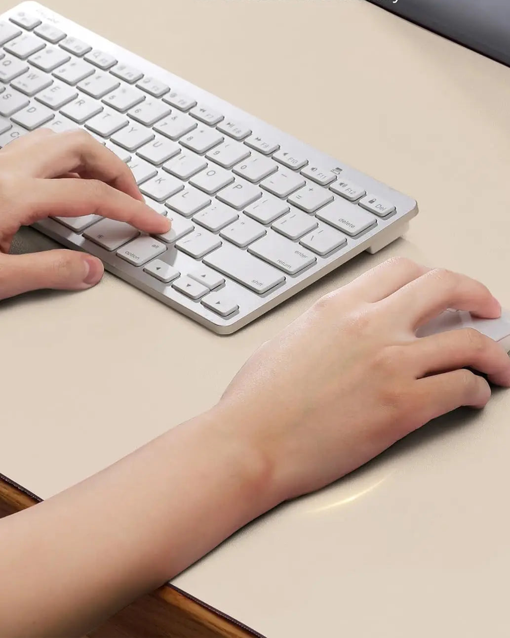 Large Mouse Pad,Office Desk Mat, Leather Desk Pad Protector, Non-Slip PU Leather Desk Blotter, Laptop Desk Pad